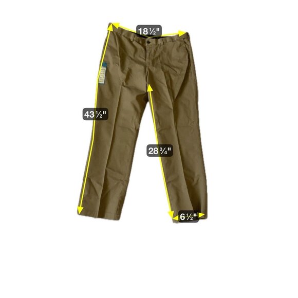 Haggar Mens Work To Weekend Straight Fit Khaki Pants 38W X 30L Dark Taupe Comfor - Picture 9 of 9